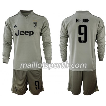 Maillot de Foot Juventus HIGUAIN 9 Enfant Exterieur 2018/19 ML